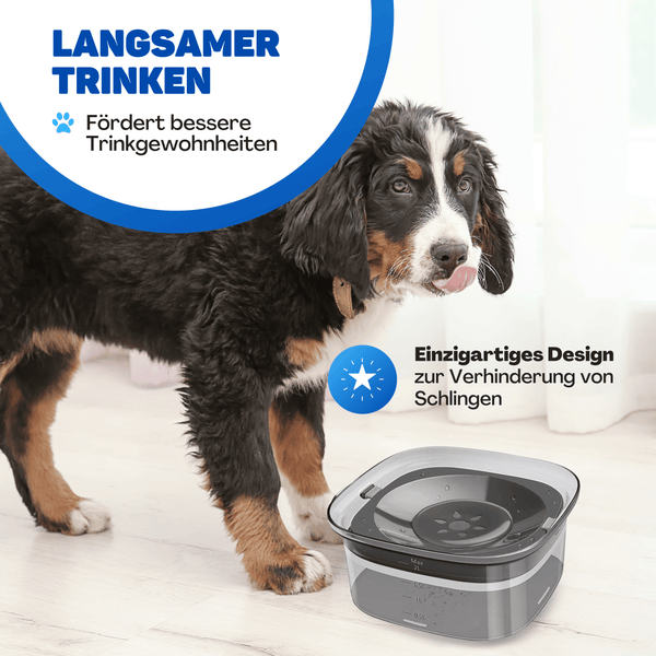 Vulpes Goods Wassernapf für Hunde – 2L Auslaufsicherer Trinknapf Reiseschale – Rutschfest für Katzen, Hunde und Haustiere