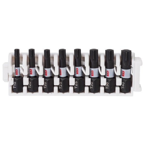 Bosch PRO Torx Impact Bit T15; T20(x2); T25(x2); T30(x2); T40 25 mm 8-tlg. - 2608522322