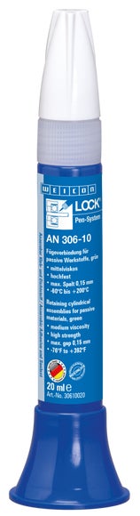 WEICONLOCK® AN 306-10 Fügeverbindung | für passive Werkstoffe, hochfest, mit Trinkwasserzulassung | 20 ml | grün