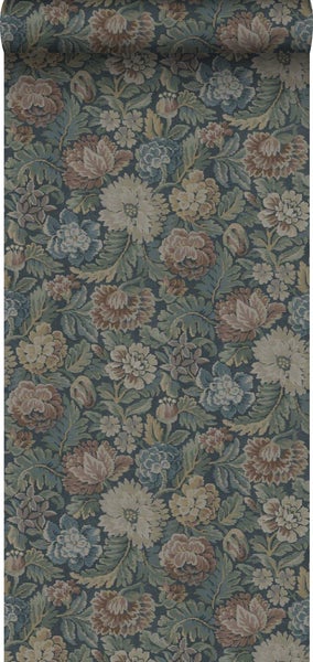 Borastapeter Tapete Blumenmuster Grün - 53 cm x 10.05 m - 660218