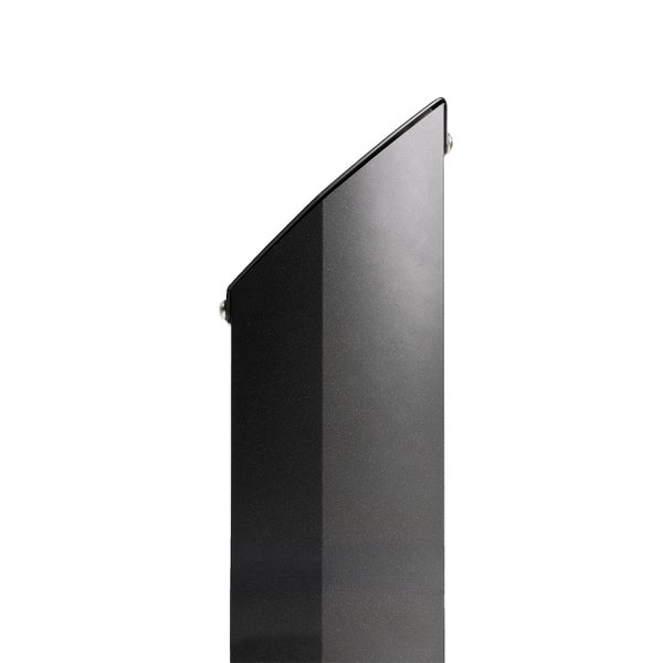 Sonnensegelmast Alu Simple Anthrazit 290 cm Mit Standfuß 90° – ideal für Wandnähe, 2 Schienen, verstellbar – Maanta®