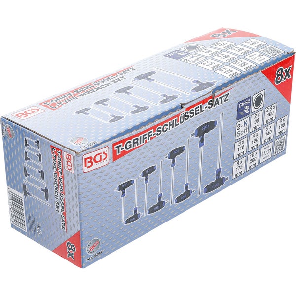 BGS T-Griff-Schlüssel-Satz Innensechskant 2 - 10 mm 8tlg. - 8484