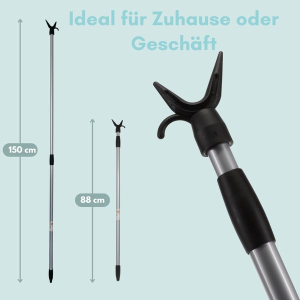 Teleskopstange ausziehbar von 88 Zentimeter bis 150 Zentimeter