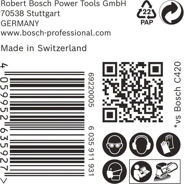 Bosch EXPERT C470 Schleifpapier, 100 x 150 mm, K 80, 50 Stück - 2608901642