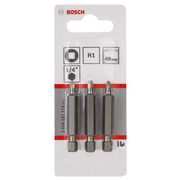 Bosch 3x Schrauberbit Extra-Hart, R1, 49 mm - 2608521114