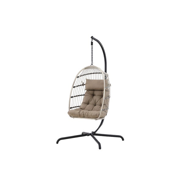 Trezza Hängesessel mit Stativ grau. 75 X 70 X 198 cm