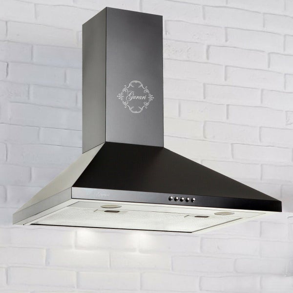 Wandhaube Gurari mit Metallfettfilter und Drucktastensteuerung in modernem Design