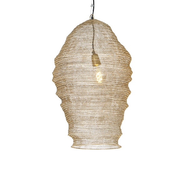 Hängeleuchte aus Metalldrahtgeflecht