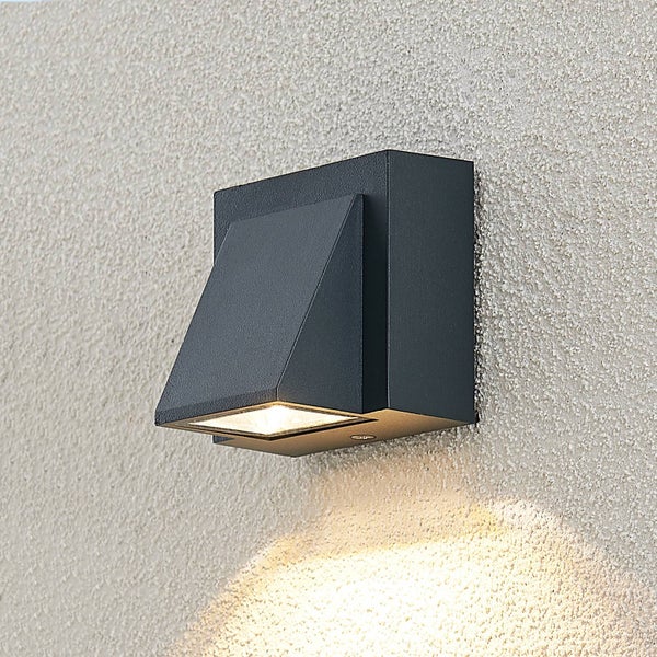ELC LED Wandleuchte außen, Wandlampe Downlight Wandstrahler spritzwassergeschützt IP54 1x 3,5W Warmweiß 3000K Außenleuchte
