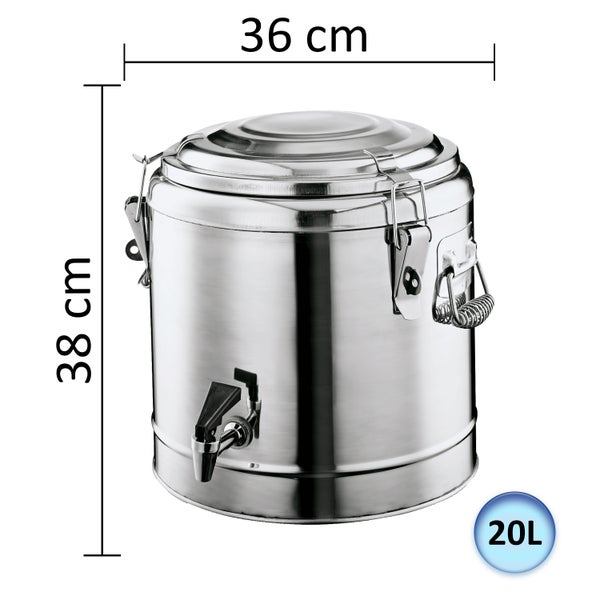 Thermobehälter, Thermogetränkebehälter, Getränkebehälter mit Zapfhahn - 20L