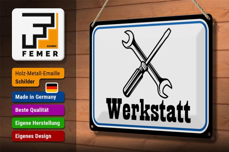 Blechschild Spruch 30x20cm Werkstatt Reparatur