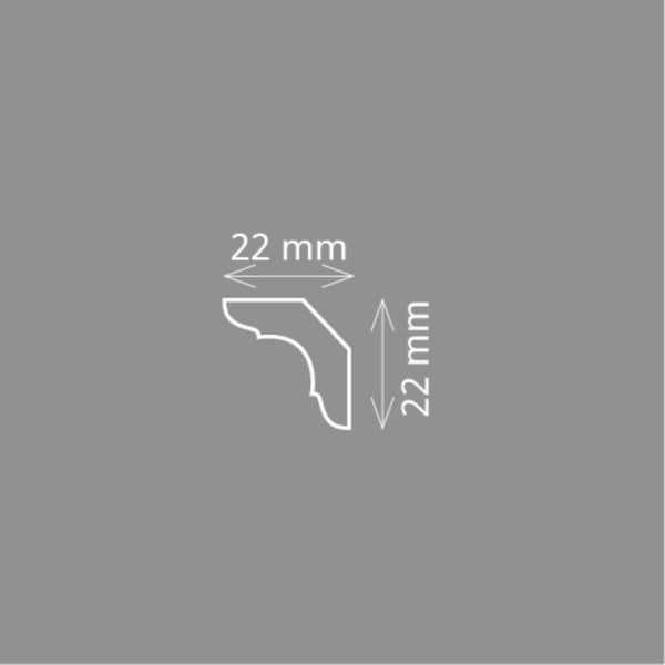 Homestar Zierleiste C 30 (22 x 22 mm), Länge 2m