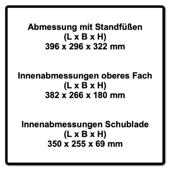 Festool Systainer T-LOC SYS-COMBI 3 Werkzeugkoffer 2 Stk. ( 2x 200118 ) 396 x 296 x 322 mm
