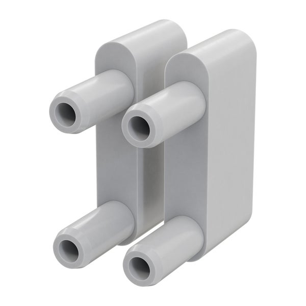 Zwei Heizkörper-Anschlussblöcke für Heizkörper