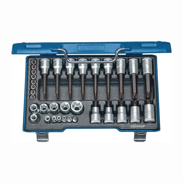 Gedore Steckschlüssel-Satz im blauen Metallkoffer