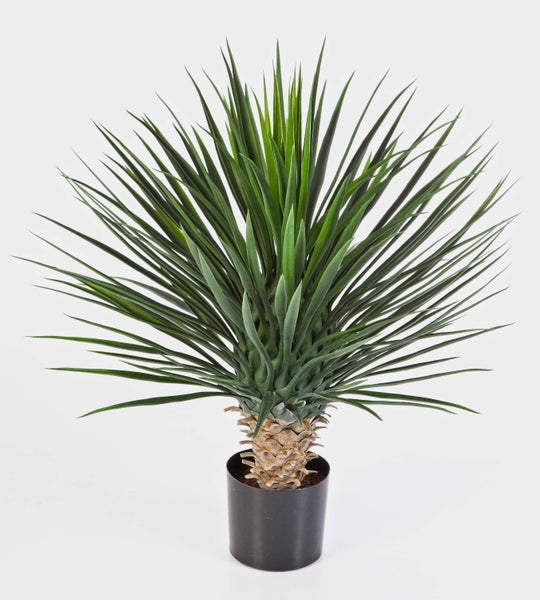Künstliche Dipladenia Ranke mit lachsfarbenen Blüten und grünen Blättern.