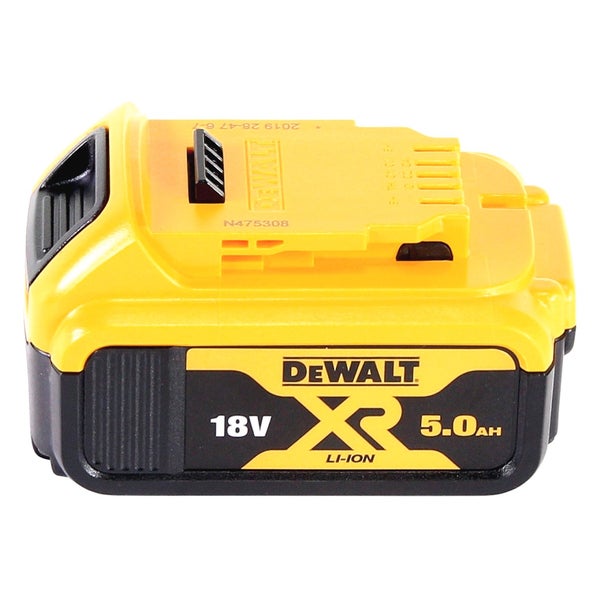 DeWalt 18 Volt XR Lithium-Ionen-Akku mit einer Kapazität von 5,0 Amperestunden.