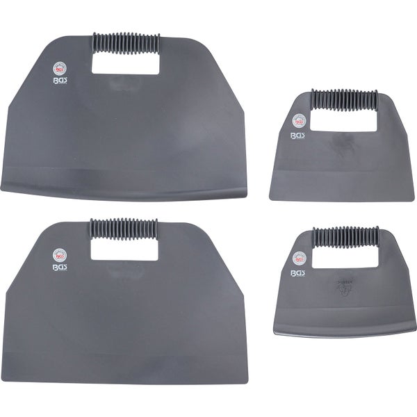 Vier Abziehbilder aus Kunststoff mit Griff von BGS