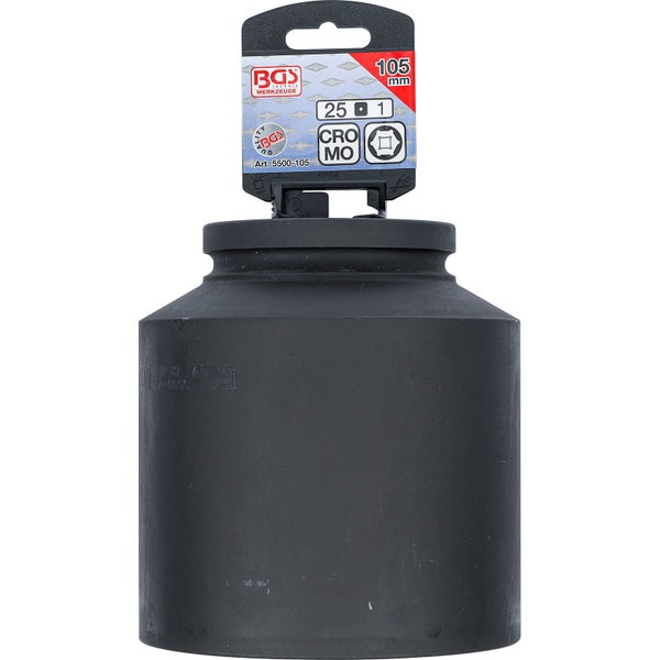 BGS Kraft-Steckschlüssel-Einsatz Sechskant tief Antrieb Innenvierkant 25 mm (1) SW 105 mm - 5500-105