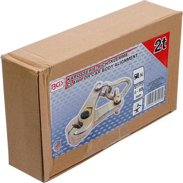 BGS Karosserie Richtklemme in einer Verpackung