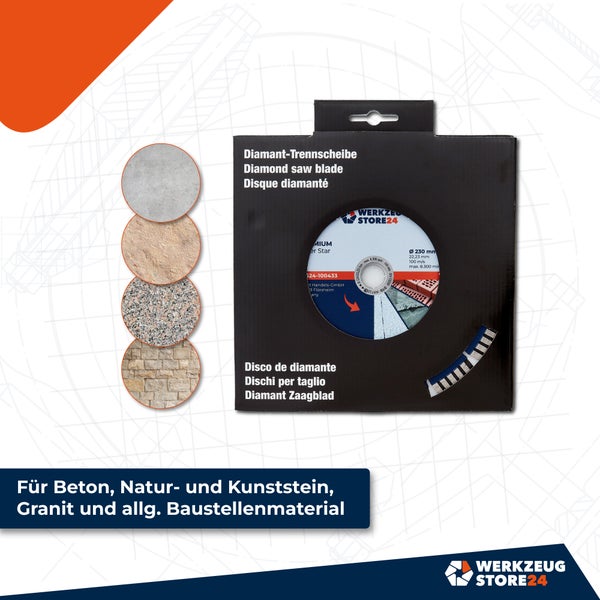 WS24 Diamanttrennscheibe Premium Laser Universal 230 mm - WS24-100433