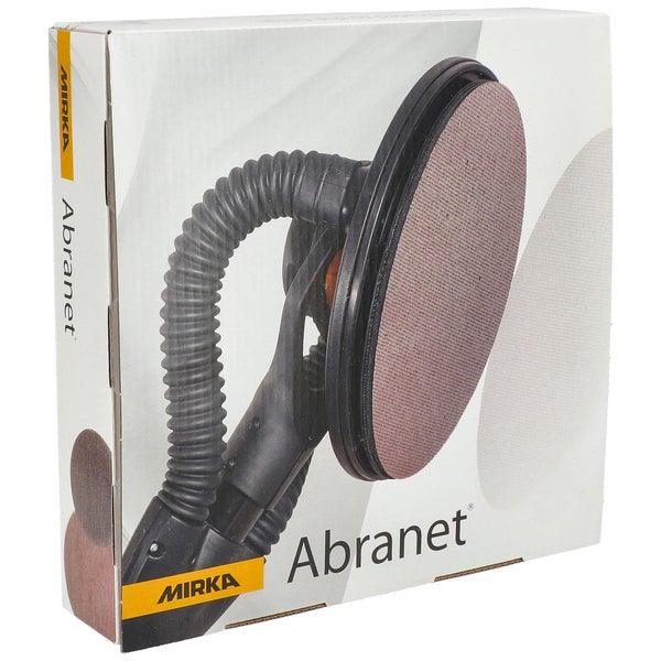 Mirka Abranet Netz-Schleifscheiben Ø 225 mm Klett / Korn P180 / 25 Stk / zum Schleifen von Holz, Spachtel, Lack, Kunststoff / 5422302518