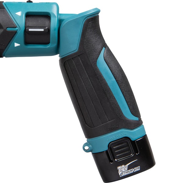 Makita Akku-Winkelbohrmaschine mit zwei Akkus, Ladegerät und Holster