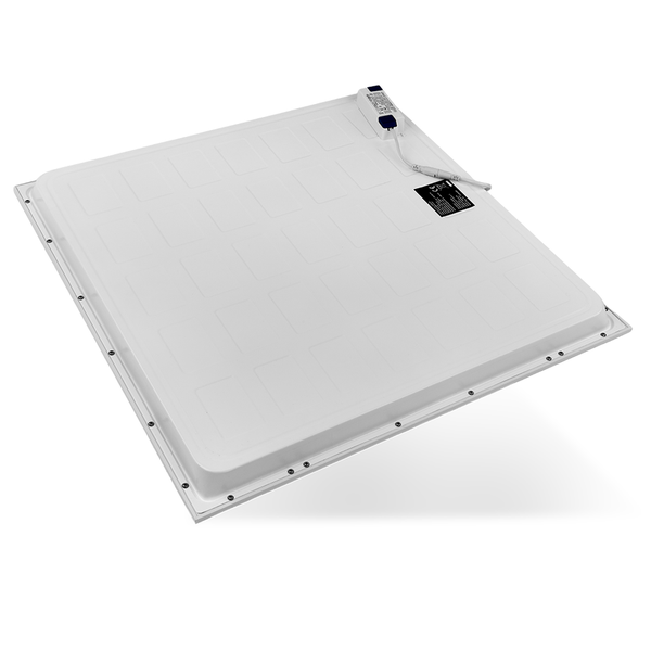 LED Panel von hinten mit Anschlusskabel und Befestigungspunkten