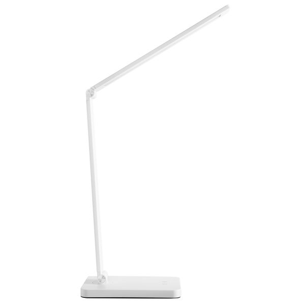 tectake Novaly Schreibtischlampe Novaly, LED, dimmbar, klappbar, 5W inklusive USB-Anschluss weiß