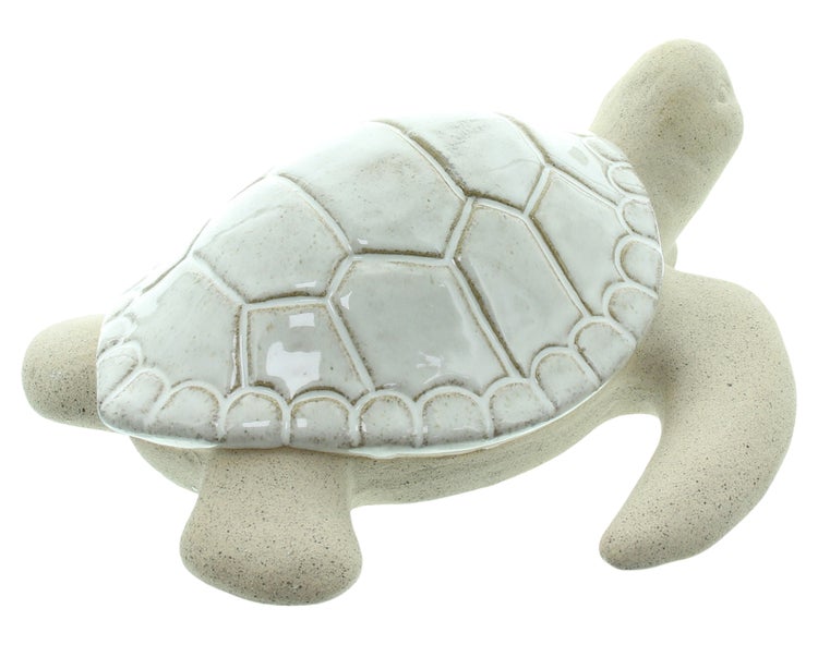 FRANK FLECHTWAREN|Dekofigur Schildkröte, 22 x 21,5 x 8 cm, PORZELLAN