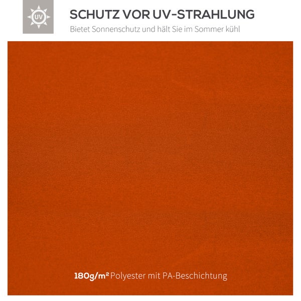 Outsunny Ersatzdach, Pavillondach für Metallpavillon, 3x3m, Polyester, Rostrot