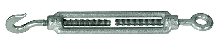 Spannschloss mit Haken und Öse aus verzinktem Stahl