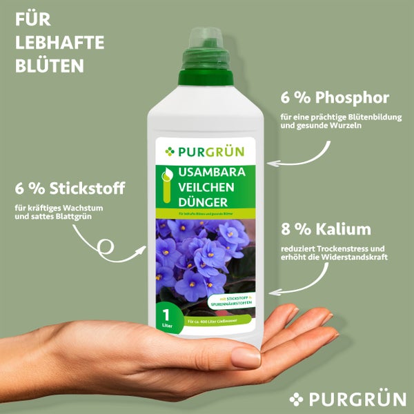 Purgrün Usambaraveilchen-Dünger 1 Liter