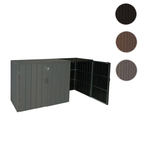 Gartenschrank aus Kunststoff mit Doppeltür und Farbvarianten