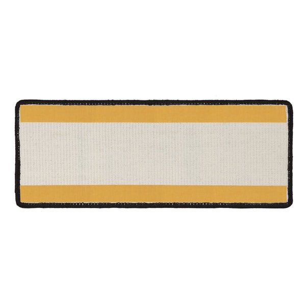 FLOORDIREKT Stufenmatte aus Sisal - Pure Nature - Umkettelt & Selbstklebend - Schwarz - 23,5 x 65 cm - Rechteckig ohne Lippe
