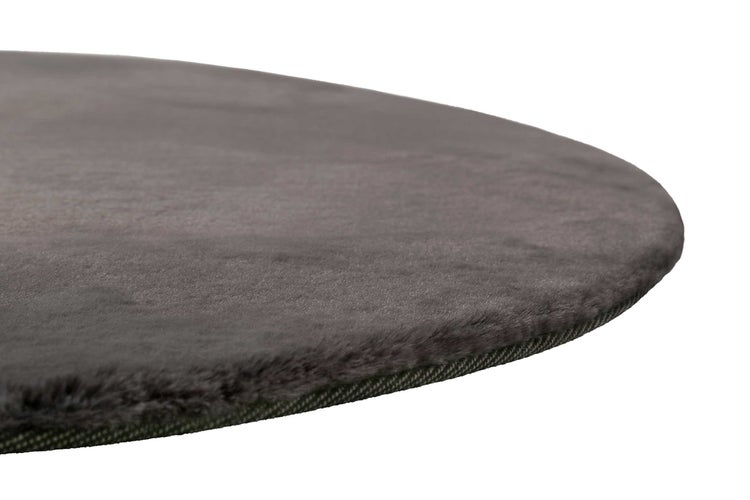 Teppich Rund Anthrazit kuschelig & flauschig Vita Homie Living 200 cm rund