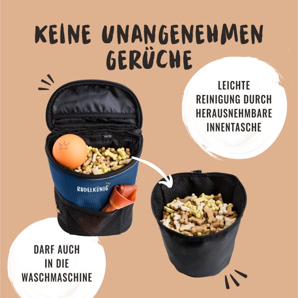 Rudelkoenig Hunde-Leckerlibeutel mit Ball und Snacks