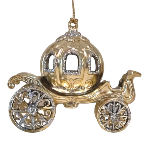 Goldener Aschenputtel Kürbiswagen Weihnachtshänger - Kurt S. Adler