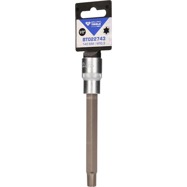 BRILLIANT TOOLS 1/2 RIBE-Bit-Stecknuss 140 mm lang M10,3 - BT022743