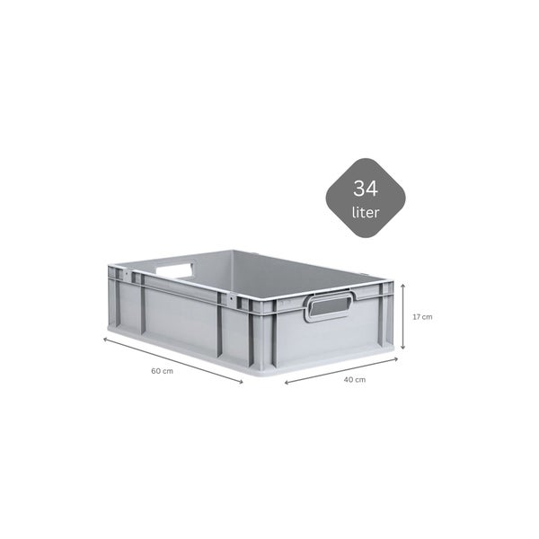 PROREGAL SparSet 10x Eurobox NextGen Grip mit Auflagedeckel mit 4 Grünen Schiebeschnappverschlüssen HxBxT 17 x 40 x 60 cm 34 Liter Griffe