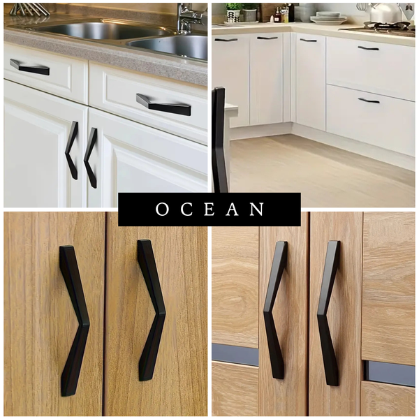 Küchenszene mit modernen Schrankgriffen