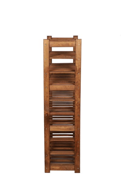 PROREGAL Weinregal SPREEWALD HxBxT 124x70x33cm 60 Flaschen auf 10 Ebenen Massives Kiefernholz Braun geölt
