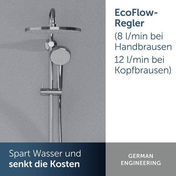 Duschsäule mit Kopf- und Handbrause