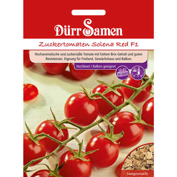 Zuckertomaten Solena Red F1 Saatgut von Dürr Samen