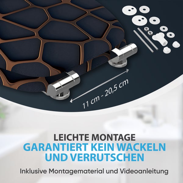 WC-Sitz mit Absenkautomatik Mesh