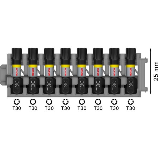 Bosch PRO Torx Impact Bit T30 25 mm 8-tlg. - 2608522382