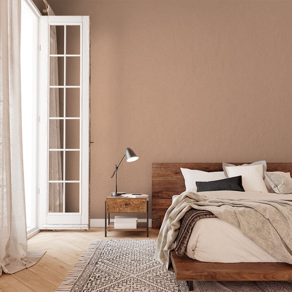 Tapete Orange Struktur Vliestapete Modern für Schlafzimmer Wohnzimmer oder Küche Made in Germany 10,05 x 0,53m