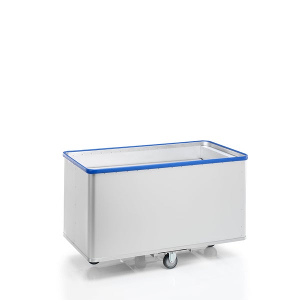 Schematische Darstellung eines Transportrollers mit vier Rollen.