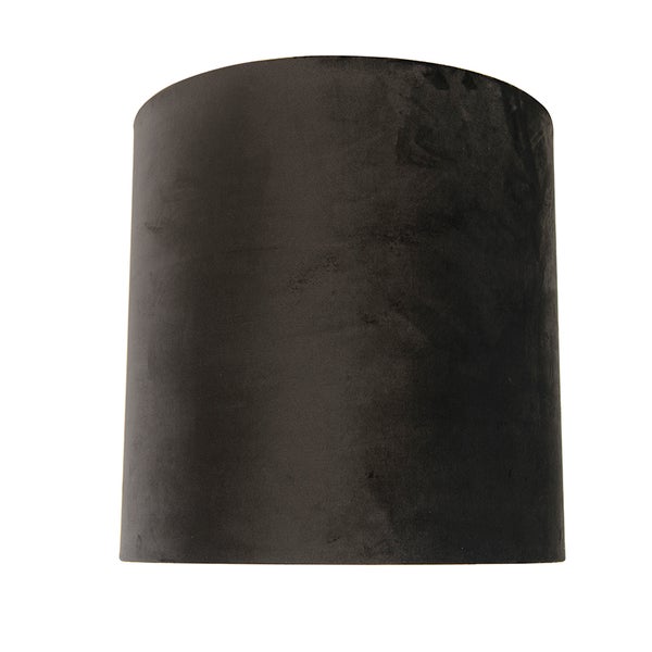 Velour Lampenschirm schwarz 40/40/40 mit goldener Innenseite
