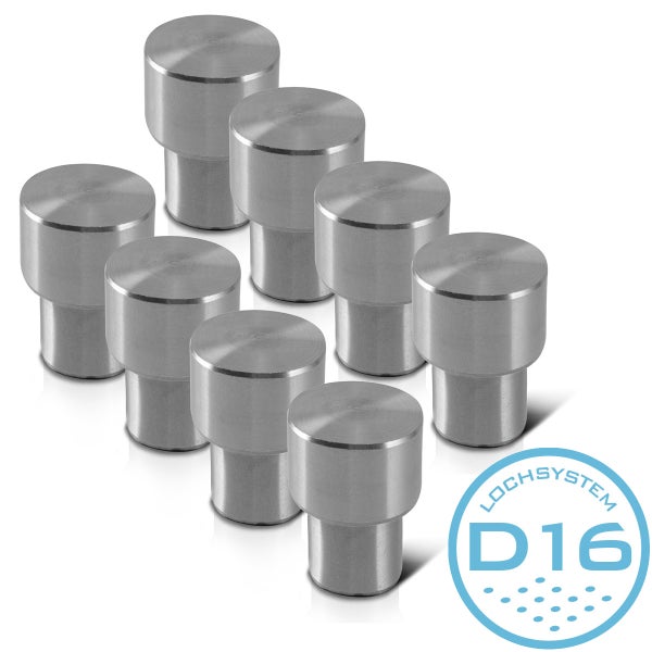 2 x Spannbolzen D16 mm für Schweißtische und Lochplatten 4er Set